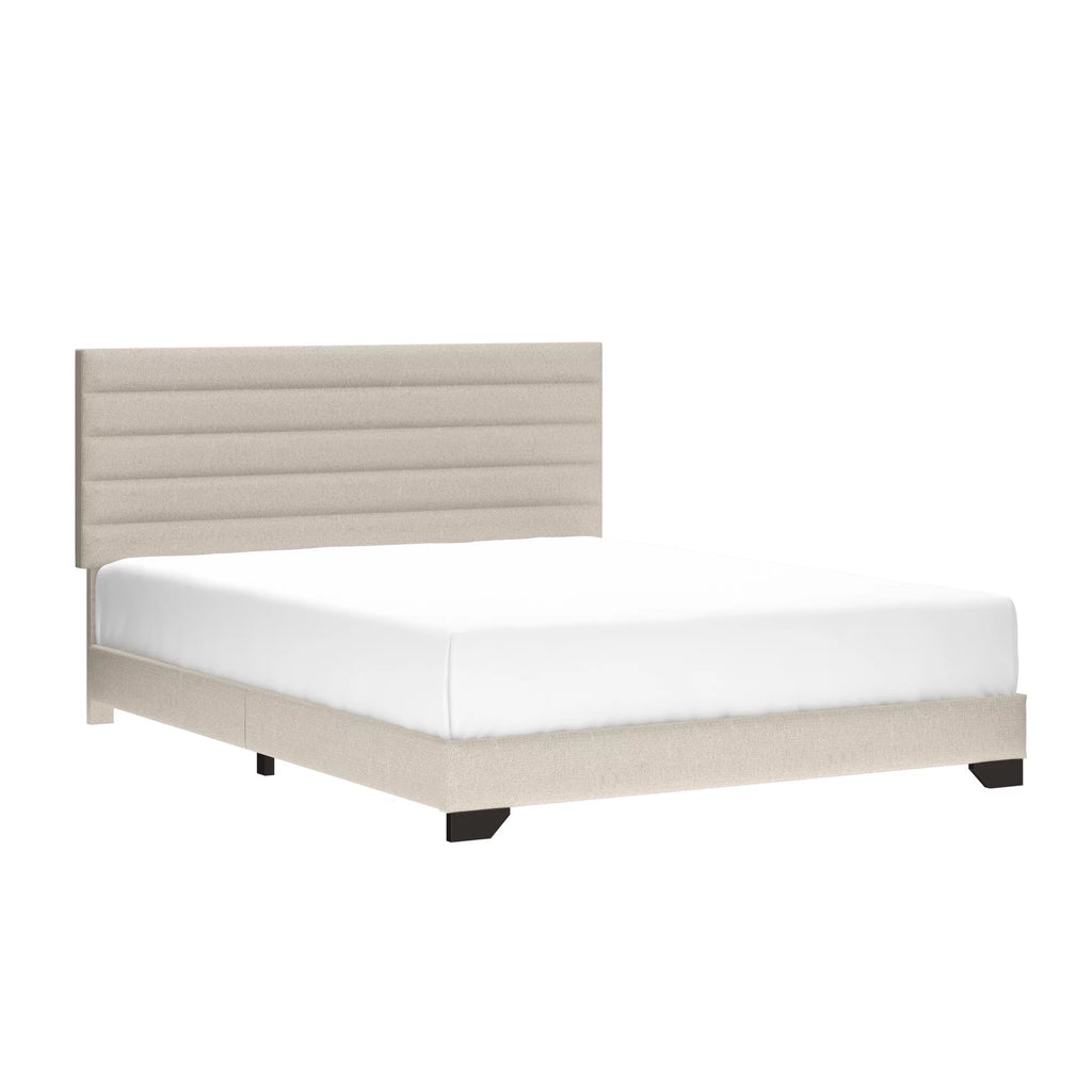Charcoal Upholstered Queen Platform Bed S2601