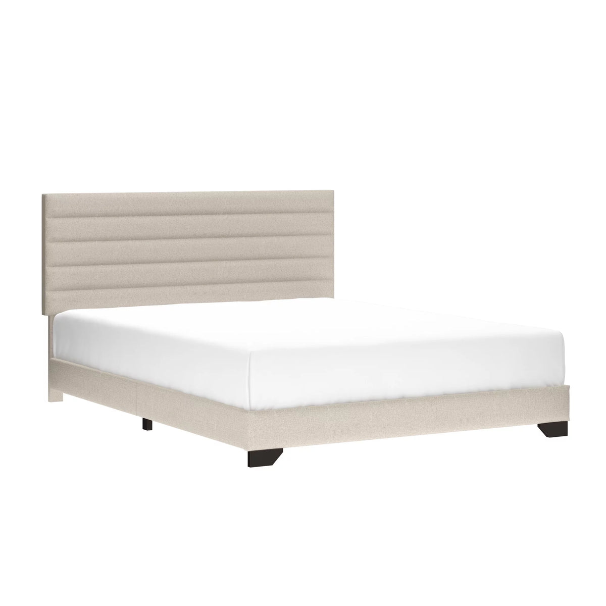 Charcoal Upholstered Queen Platform Bed S2601