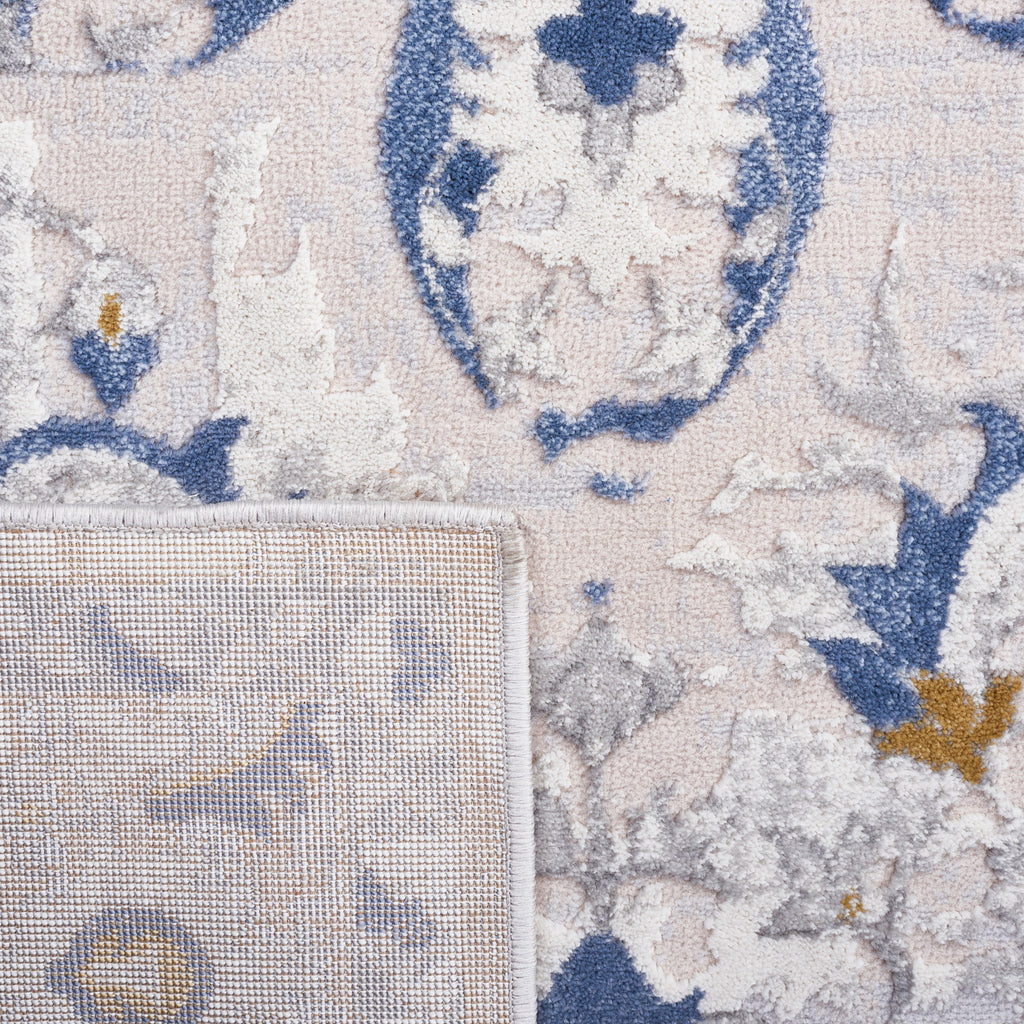 Light Grey Blue Oriental Area Rug 5'5" x 7'7" O55106