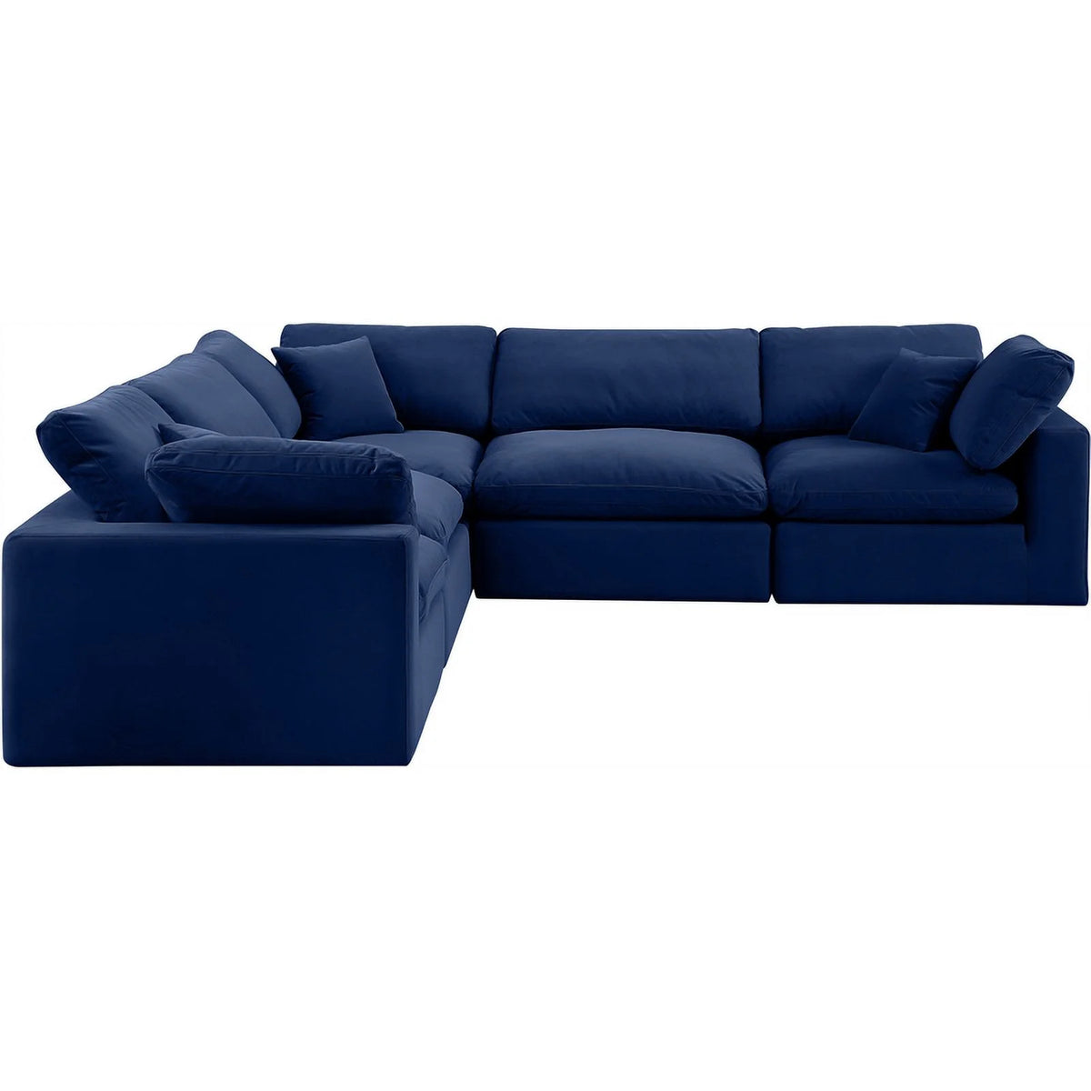 Navy Velvet Modular Sectional I5711