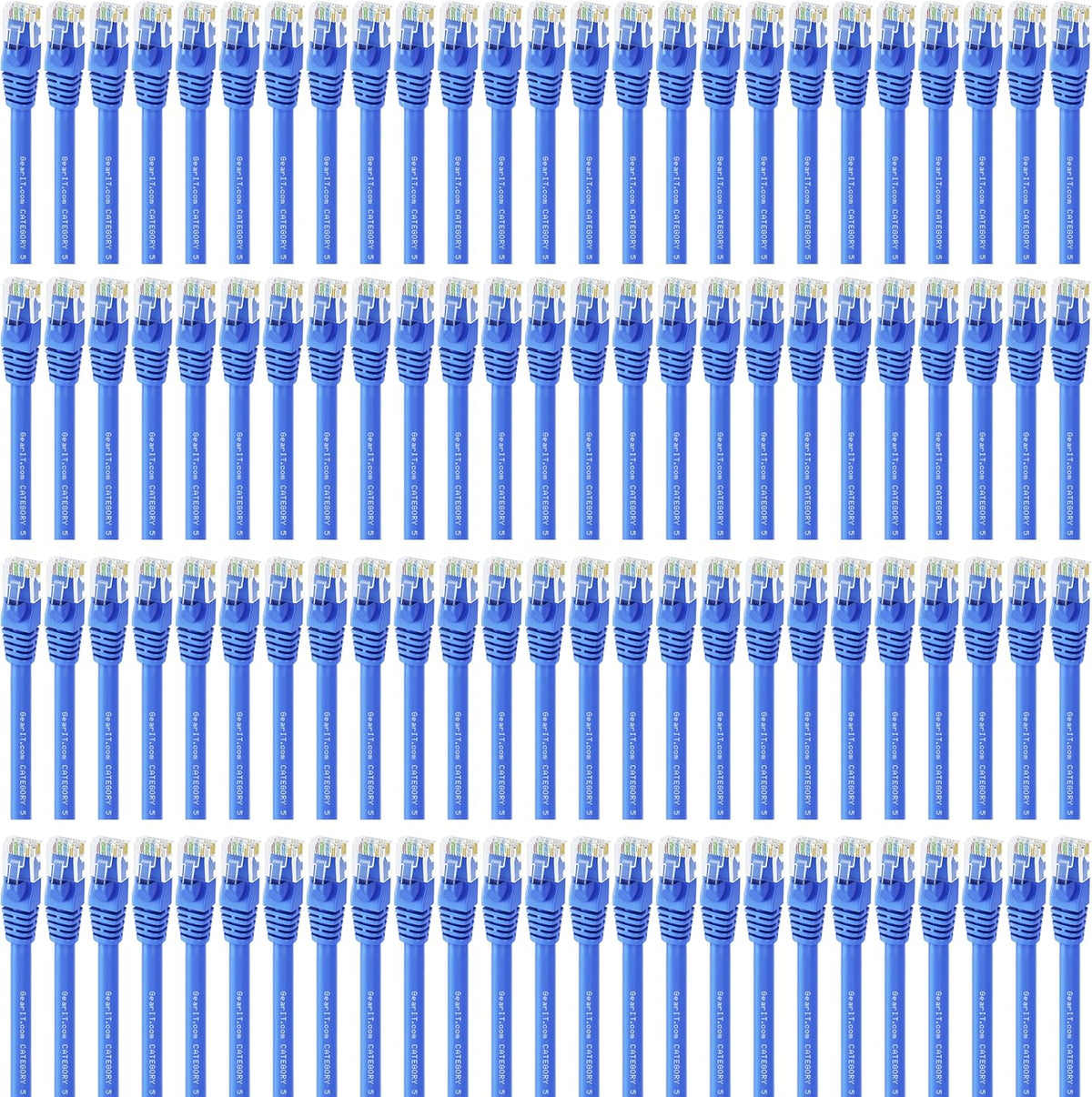 100-Pack Blue Cat5e Ethernet Patch Cable 3 Feet R28498
