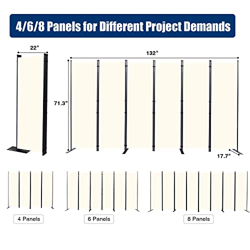 6FT 4 Panel Fabric Room Divider L1582