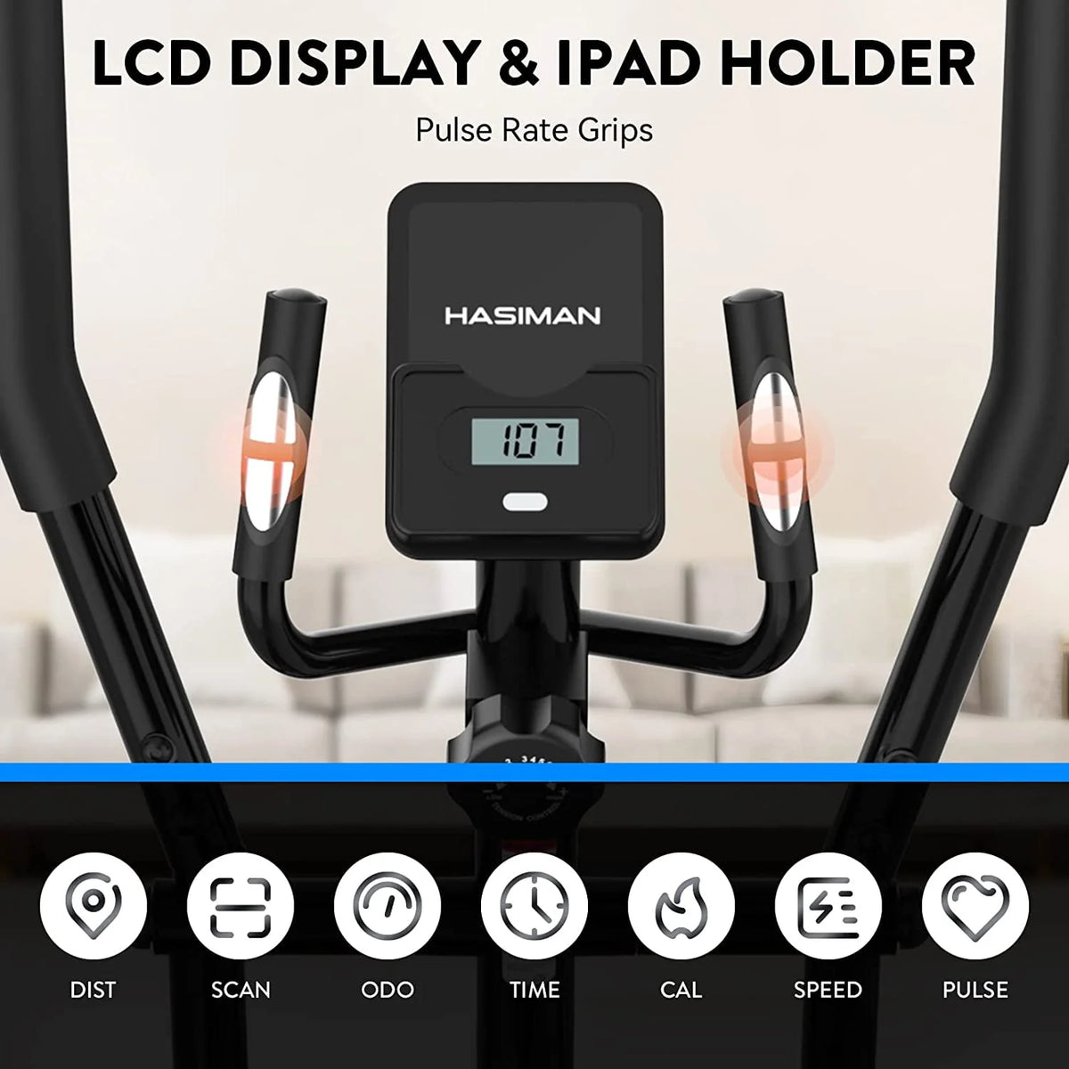 Silent Magnetic Elliptical Bike Stationary Exercise Machine R1937