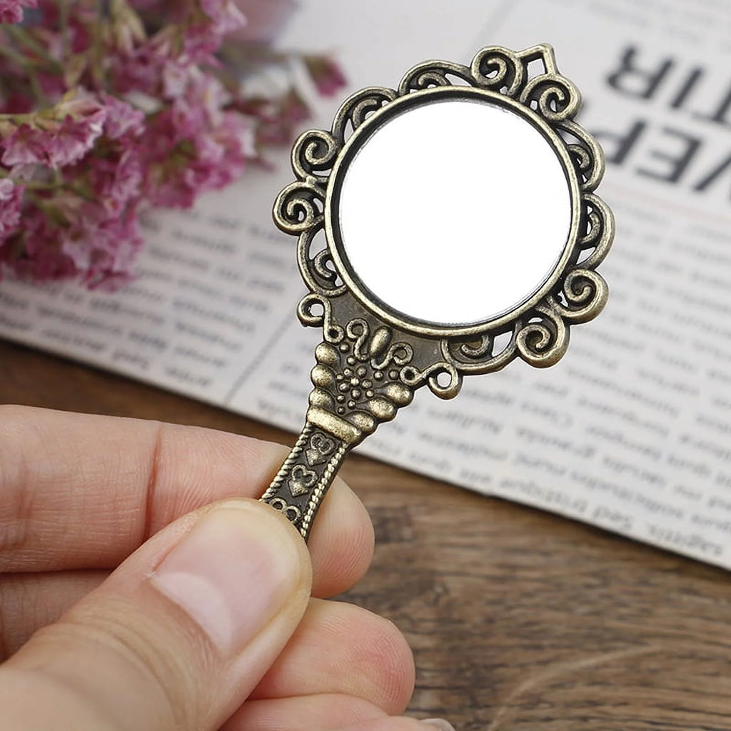 Vintage Metal Frame Mirror Dollhouse Miniature Bathroom Furniture N6031