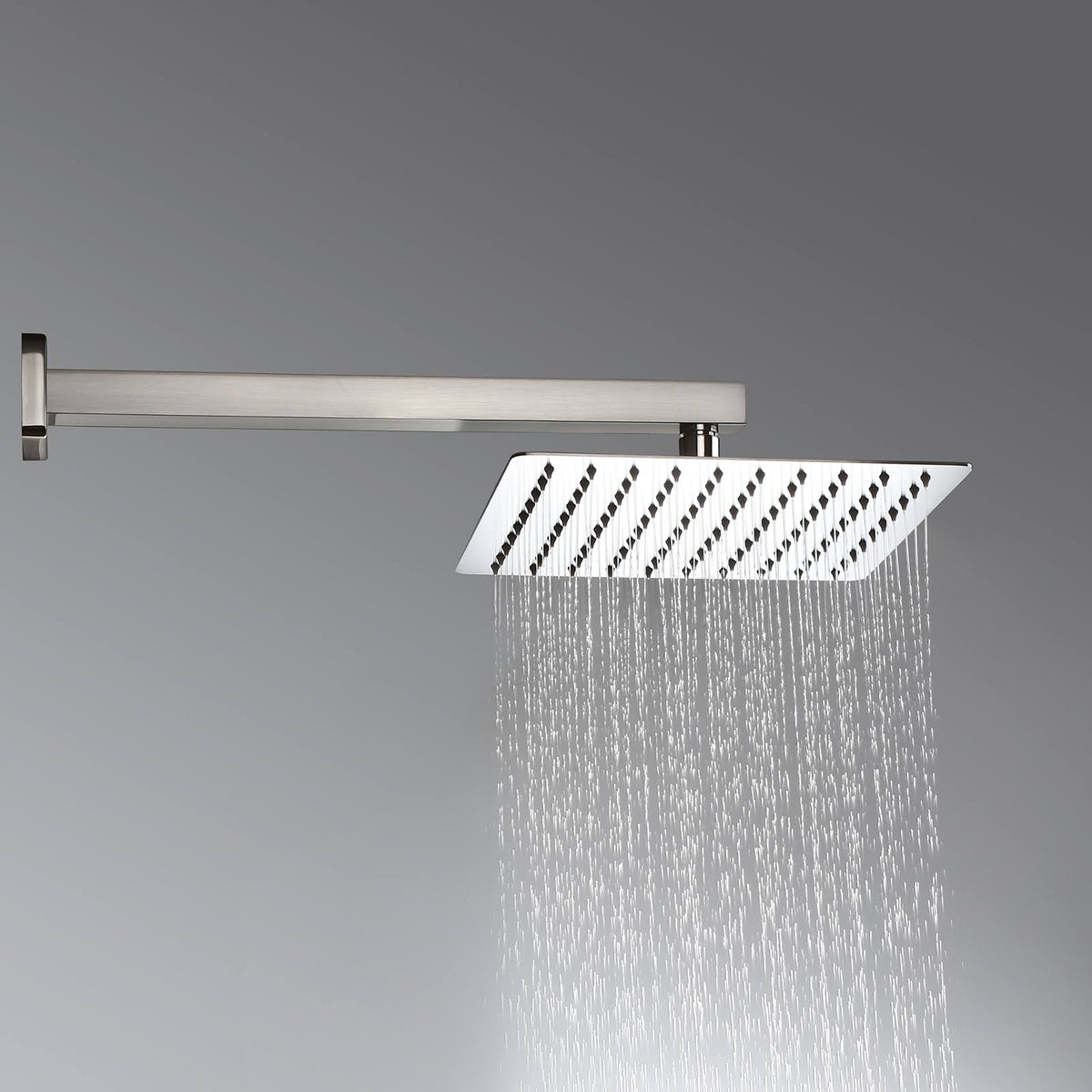 Wall Mounted Rainfall Shower Head Handheld Spray Square Shower Set L94329