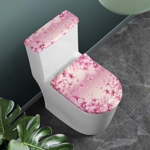 Polyester Fabric Christmas Theme Toilet Seat Cover Set G537