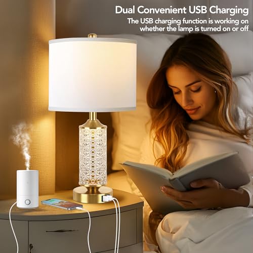 Set of 2 Table Lamps with USB Ports H19717