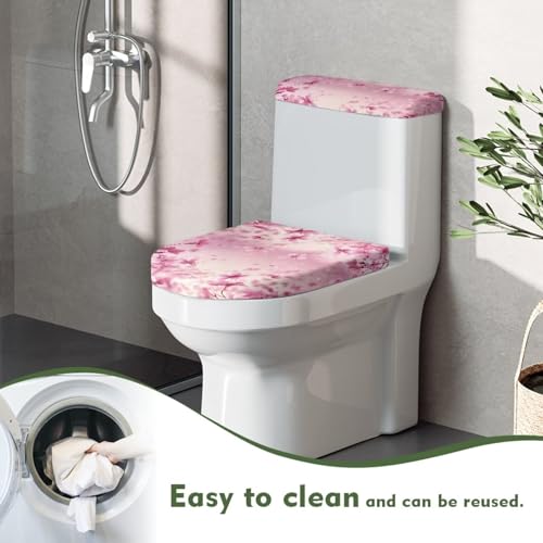 Polyester Fabric Christmas Theme Toilet Seat Cover Set G537