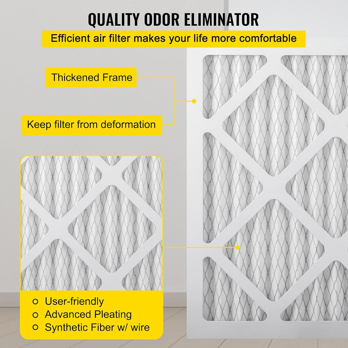 HEPA Replacement Filter, 12pcs HVAC Pleated Air Filter, MERV 8 R312