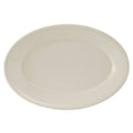 American White Eggshell Wide Rim Rolled Edge Oval China Platter R350958