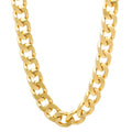 14k Yellow Gold Plated Curb Choker Chain Necklace, 20 inches Z7433