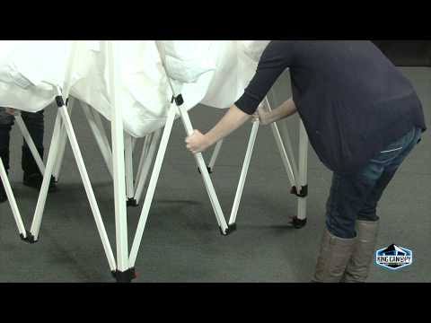 White 10x10 Instant Pop Up Tent with Black Cover N6741