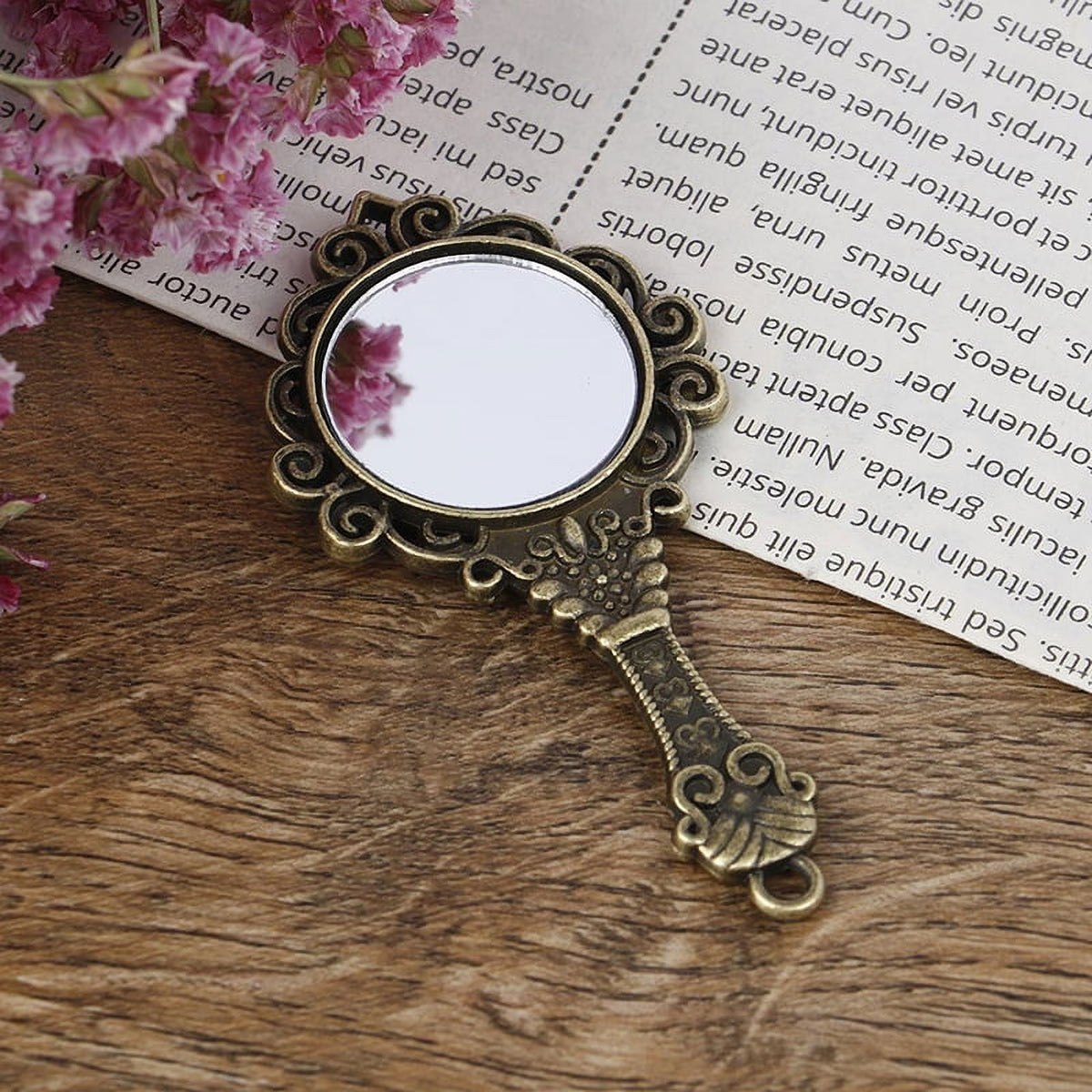 Vintage Metal Frame Mirror Dollhouse Miniature Bathroom Furniture N6031