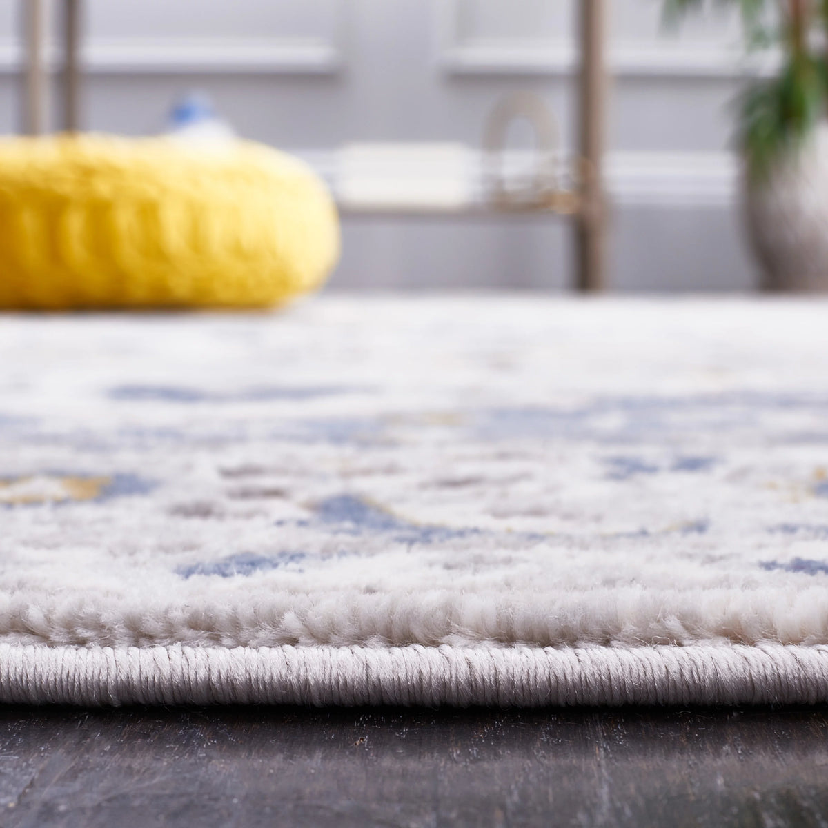 Light Grey Blue Oriental Area Rug 5'5" x 7'7" O55106