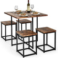 5 Piece Dining Table Set with Square Stools M388713