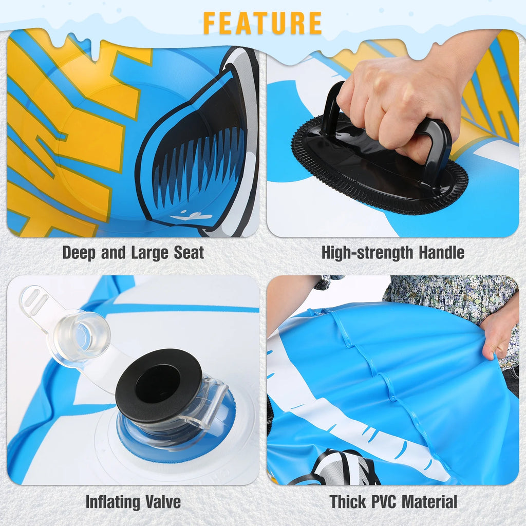 47 Inch Inflatable Pvc Snow Tube Sled I28307
