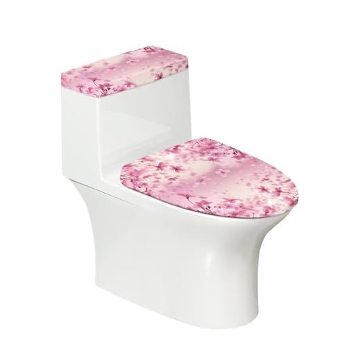 Polyester Fabric Christmas Theme Toilet Seat Cover Set G537