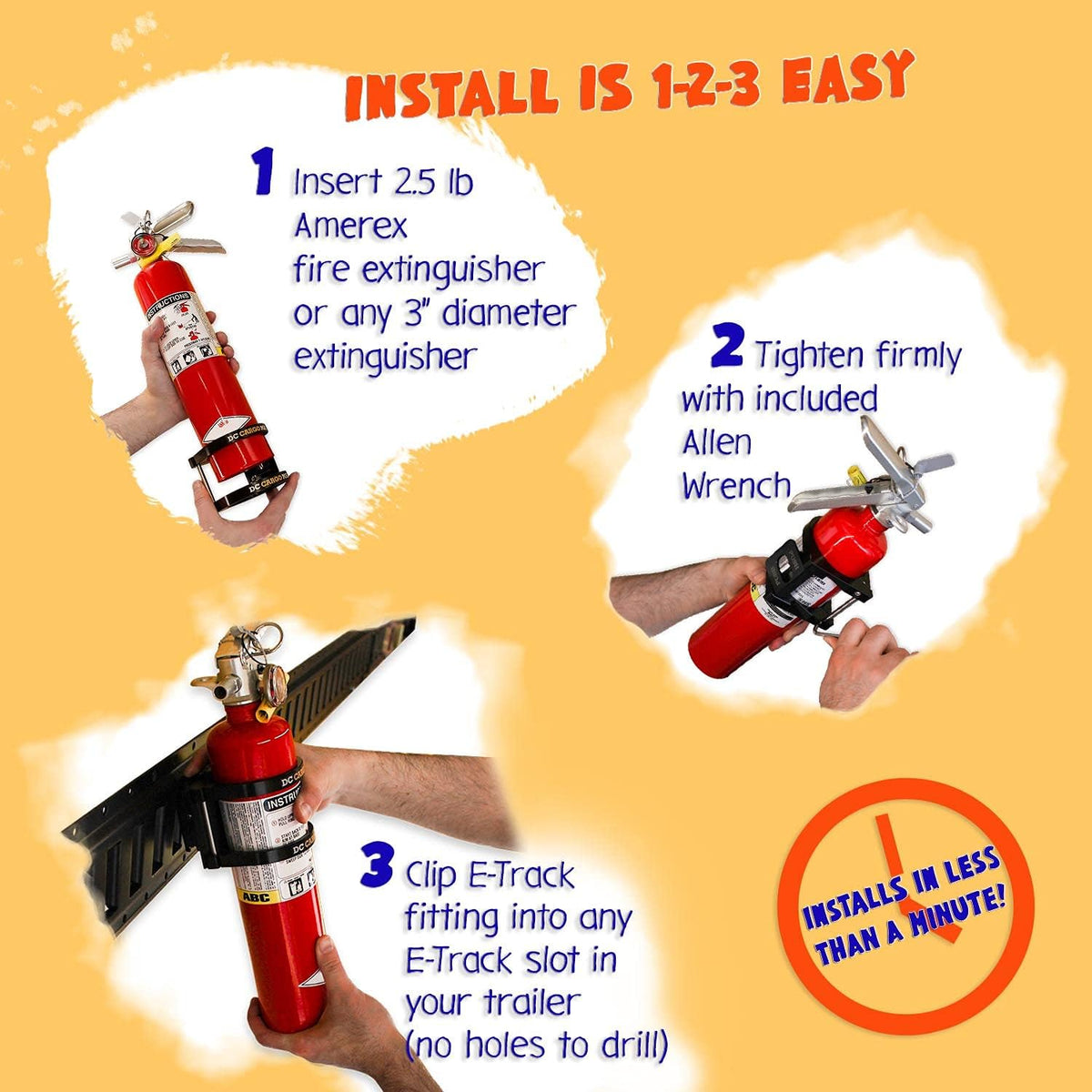 E-Track Fire Extinguisher Brackets 2 Pack Z5274