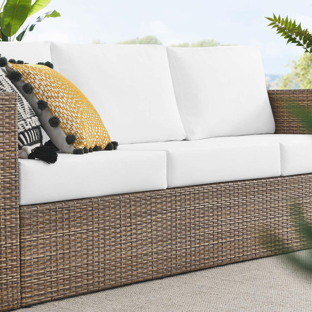 Cappuccino White Outdoor Patio Sofa S585363