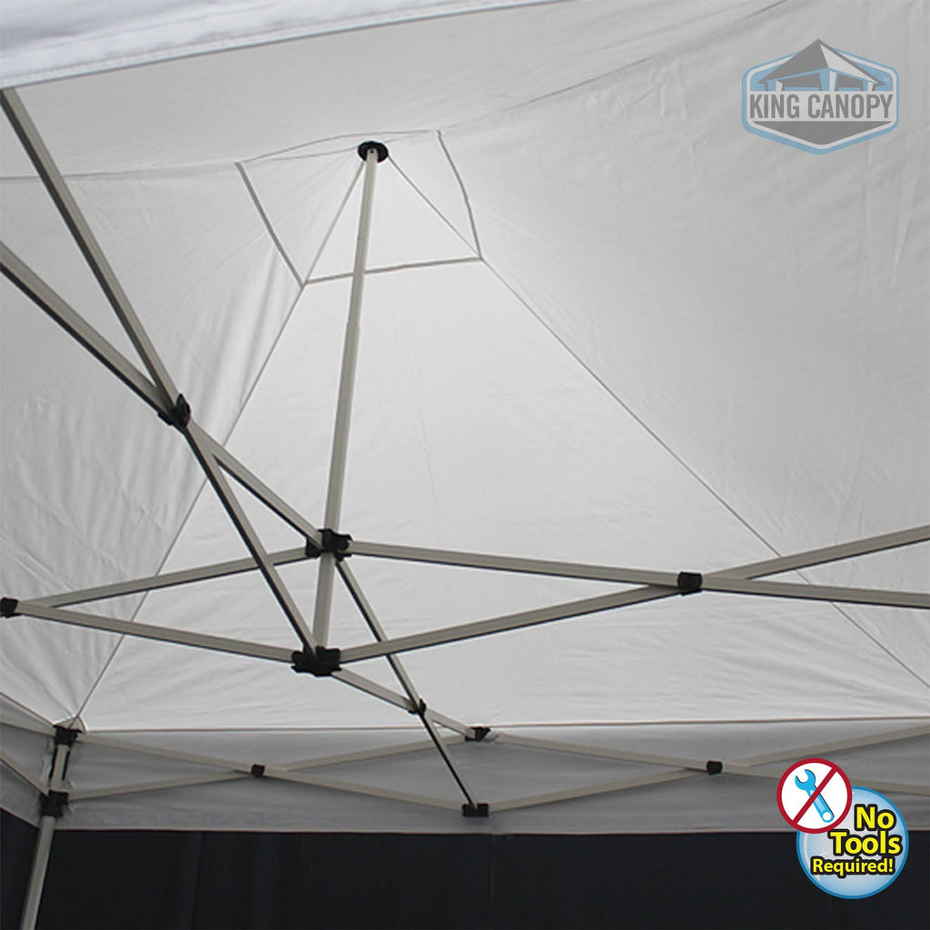 White 10x10 Instant Pop Up Tent with Black Cover N6741
