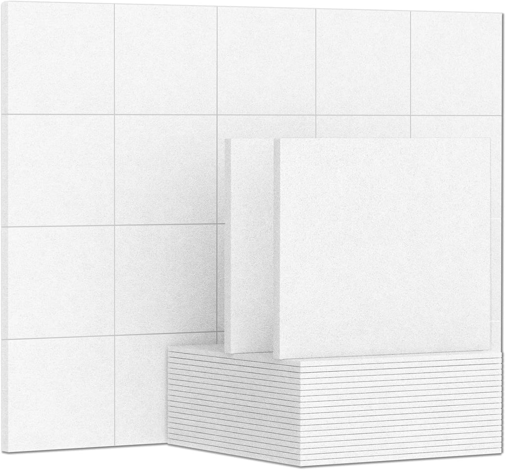 12 x 12 x 0.3 Inches Pack of 20 Sound Absorbing Panels Gray F26890