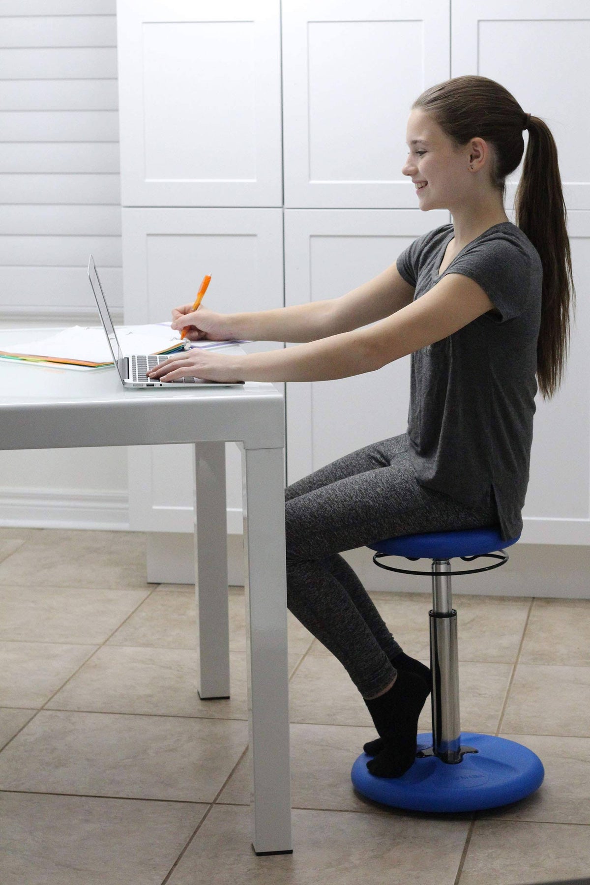 Grey Adjustable Wobble Chair U296086