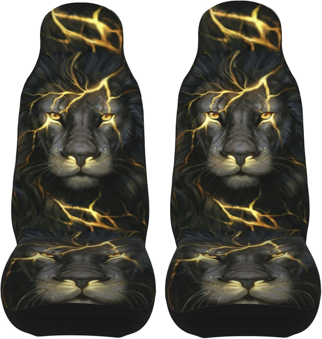 Skull Roses Car Seat Covers 2 Pcs Set Universal Fit P6757