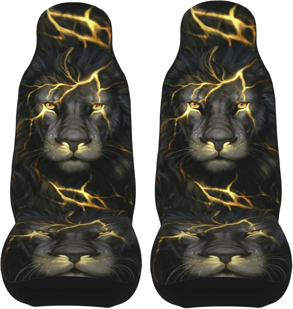 Skull Roses Car Seat Covers 2 Pcs Set Universal Fit P6757