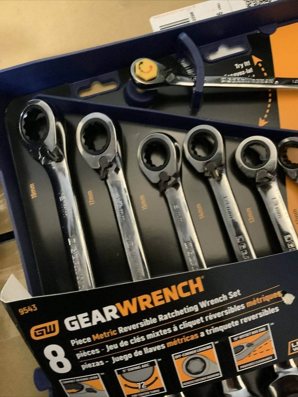 13 Piece Flex-Head Combination Ratcheting Wrench Set SAE P2749
