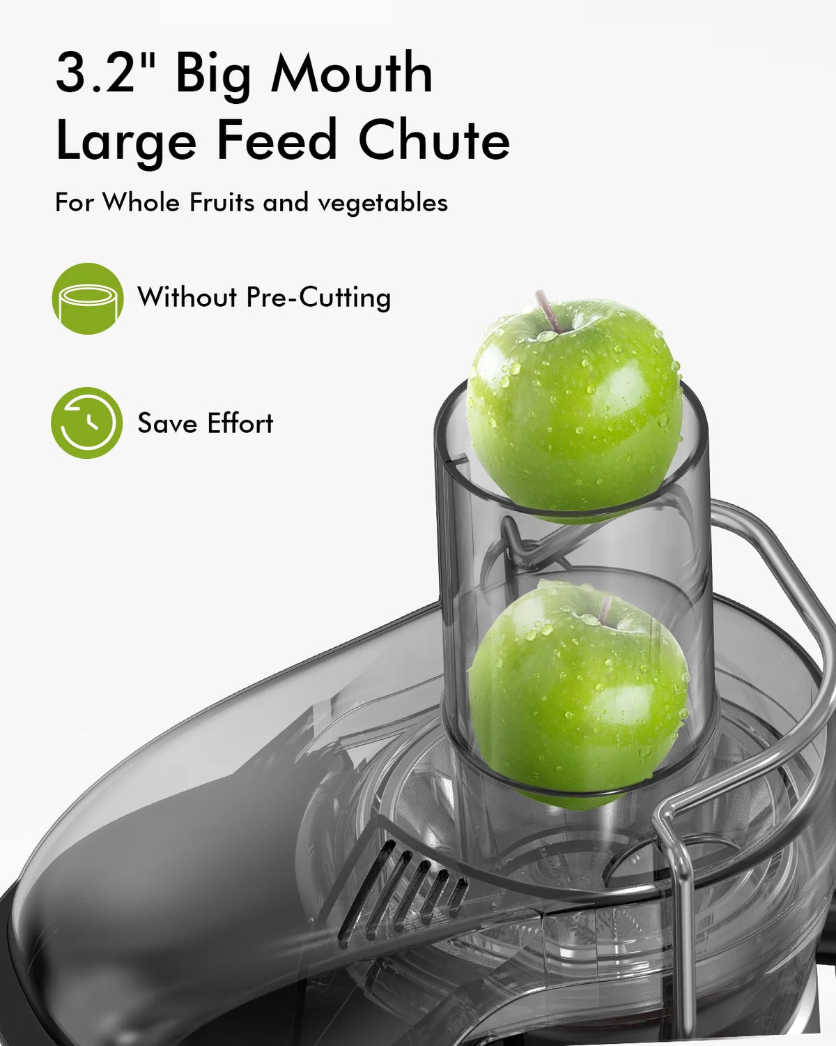 Centrifugal Juicer Machine, 1000W, Large 3.2'' Chute H41719