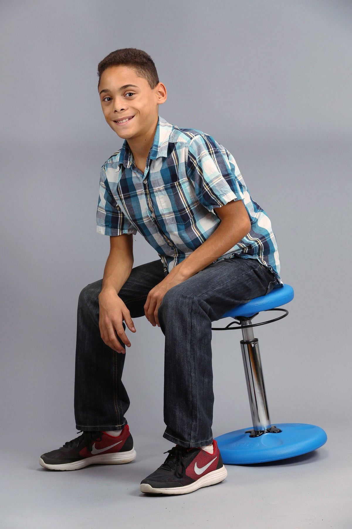 Grey Adjustable Wobble Chair U296086