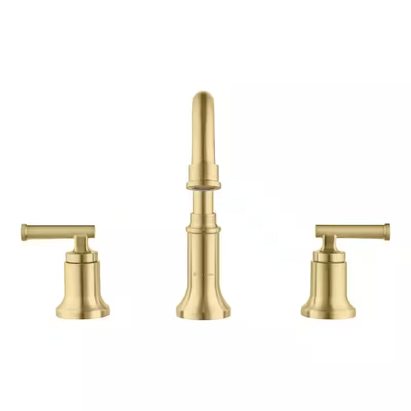 8 in. Widespread Double-Handle High-Arc Bathroom Faucet Matte Gold H432