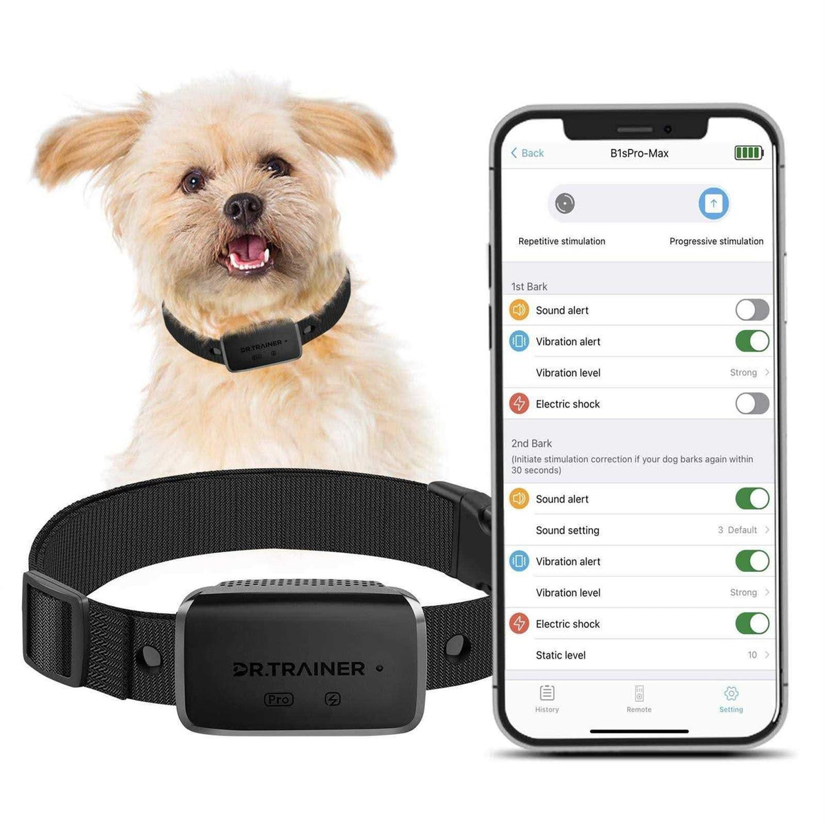 Waterproof APP Control Dog Bark Collar W142