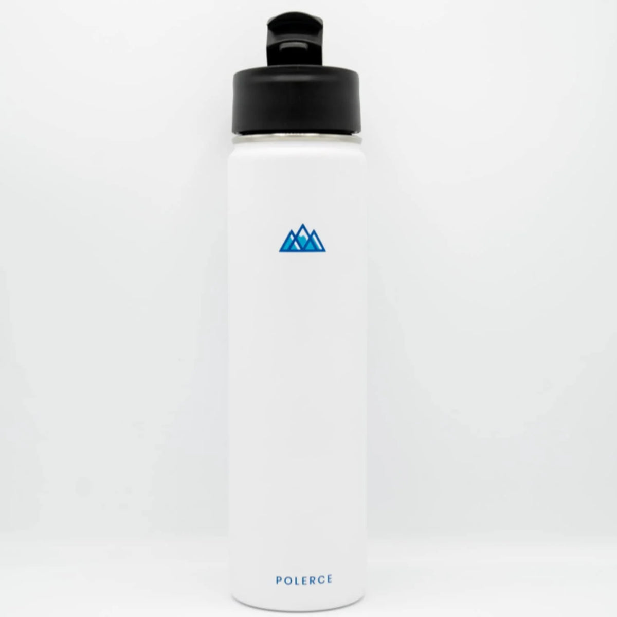 24 Oz White Stainless Steel Vacuum Insulated Bottle with 3 Lids N236
