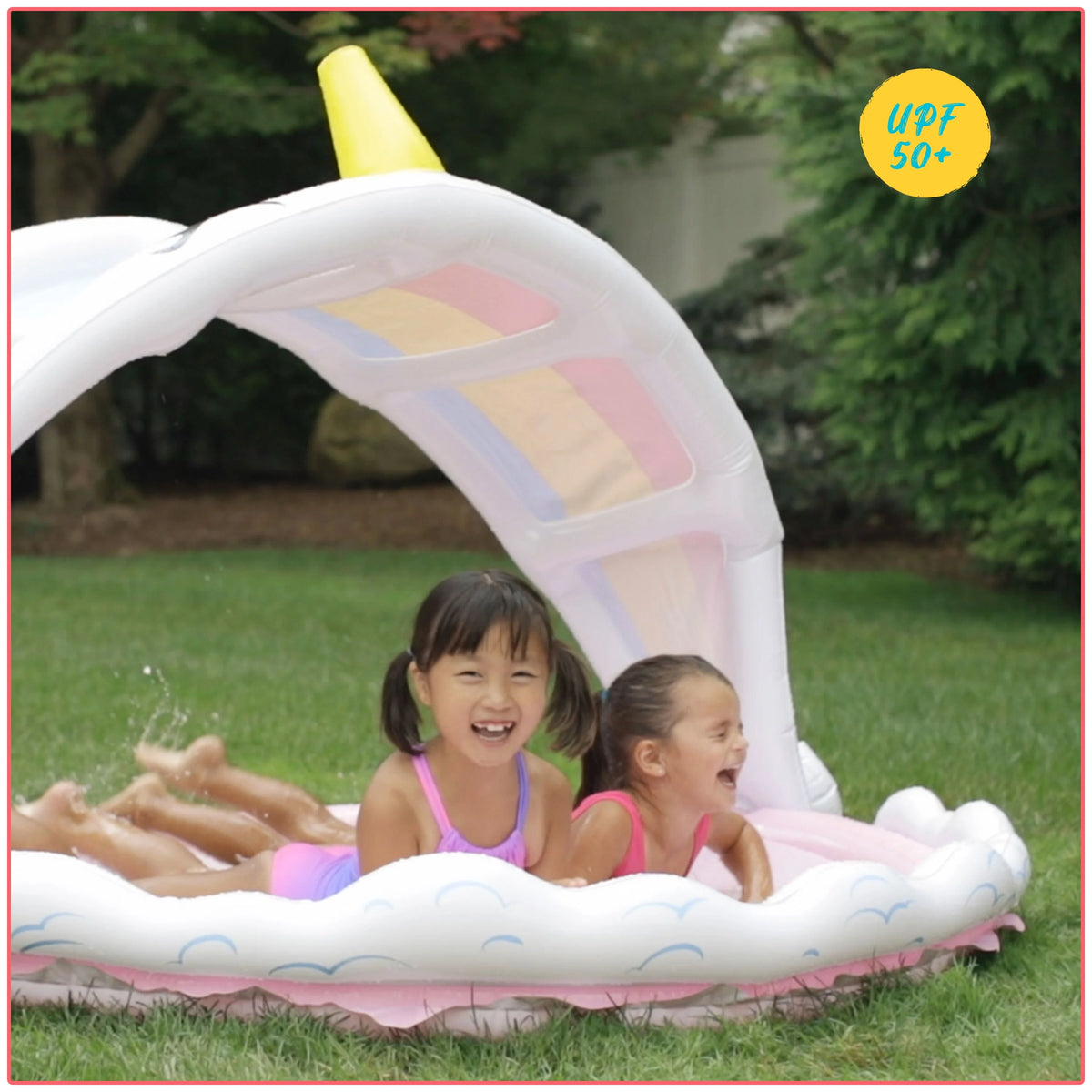 Rainbow Unicorn Sprinkler and Splash Pad 5.5' L8217