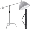 C Stand Heavy Duty 100% Metal Max 10.8ft/330cm with Holding Arm Boom Arm 2 Pcs Grip Head U29299