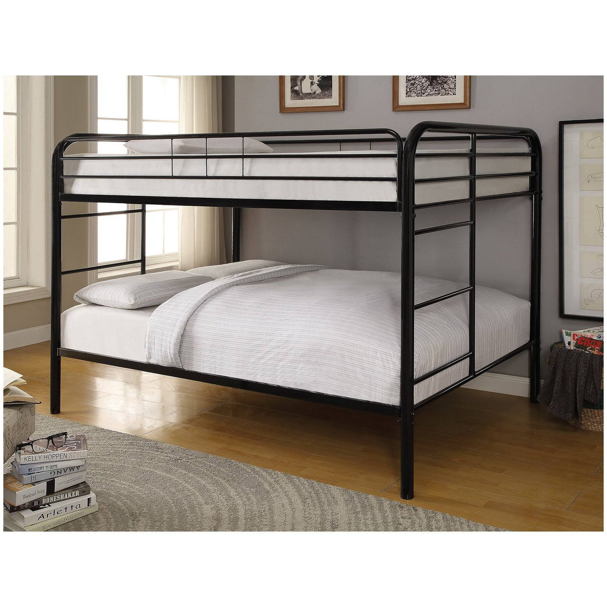 Black Full Bunk Bed F8284