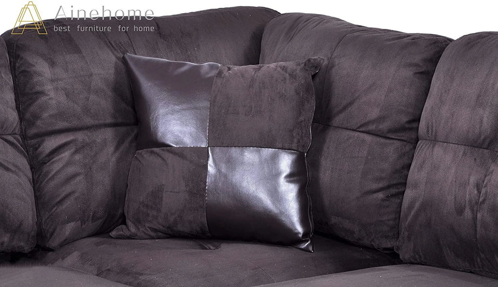 3 PCS L-Shaped Sectional Sofa Set with Storage Ottoman and Pillows Y67956