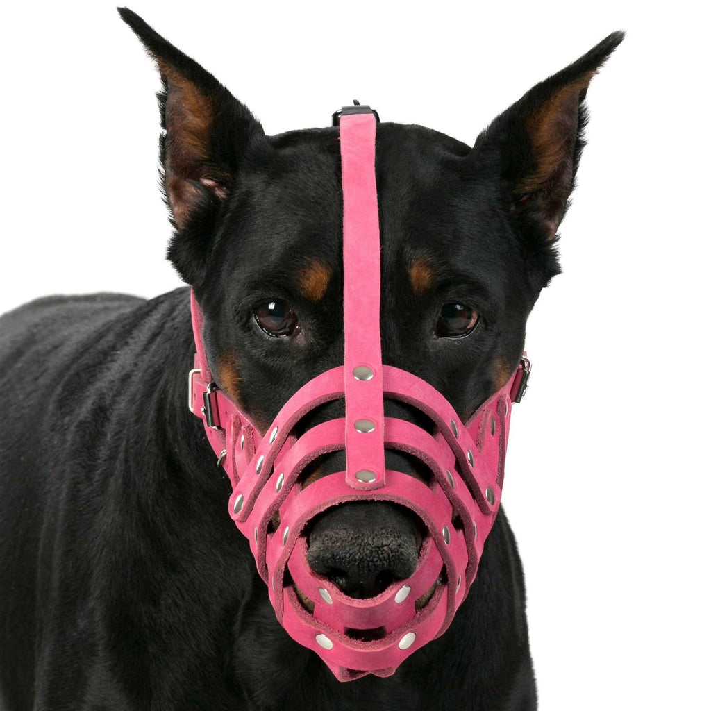 Leather Basket Dog Muzzle L948726