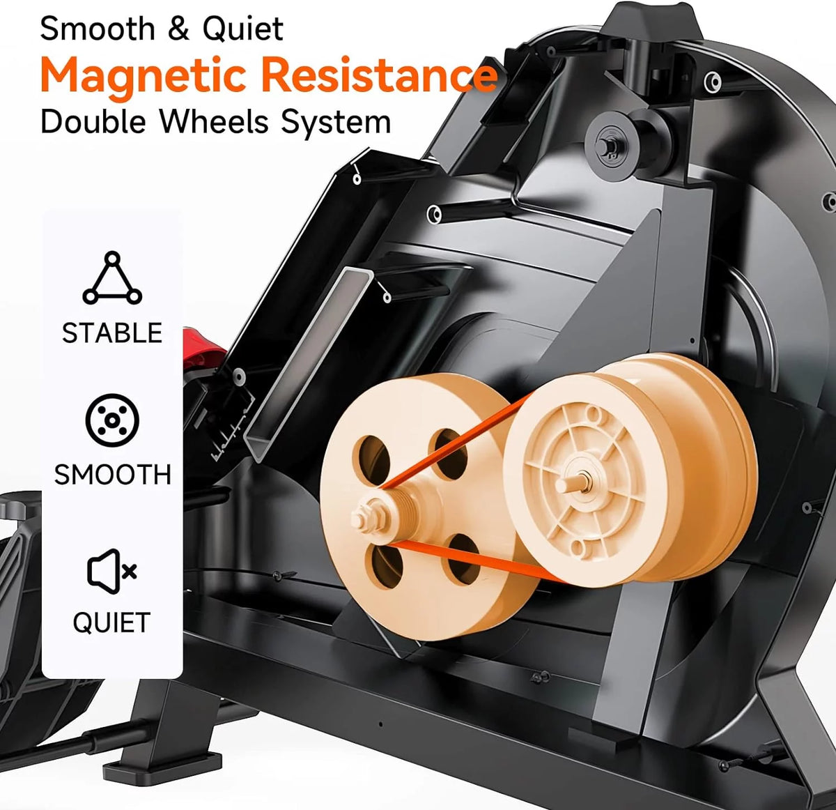 Foldable Magnetic Rowing Machine 350 LB Weight Capacity E7430