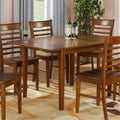 Rectangular Kitchen Table 36 in. x 54 in. with 12 in. Butterfly Leaf Saddle Brown H5065