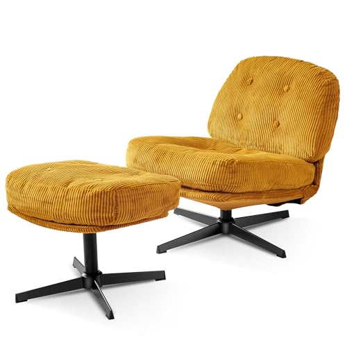 Swivel Accent Chair with Ottoman Z193