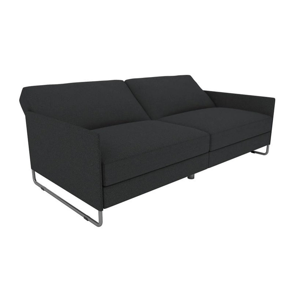 Grey Linen Convertible Futon Y9610