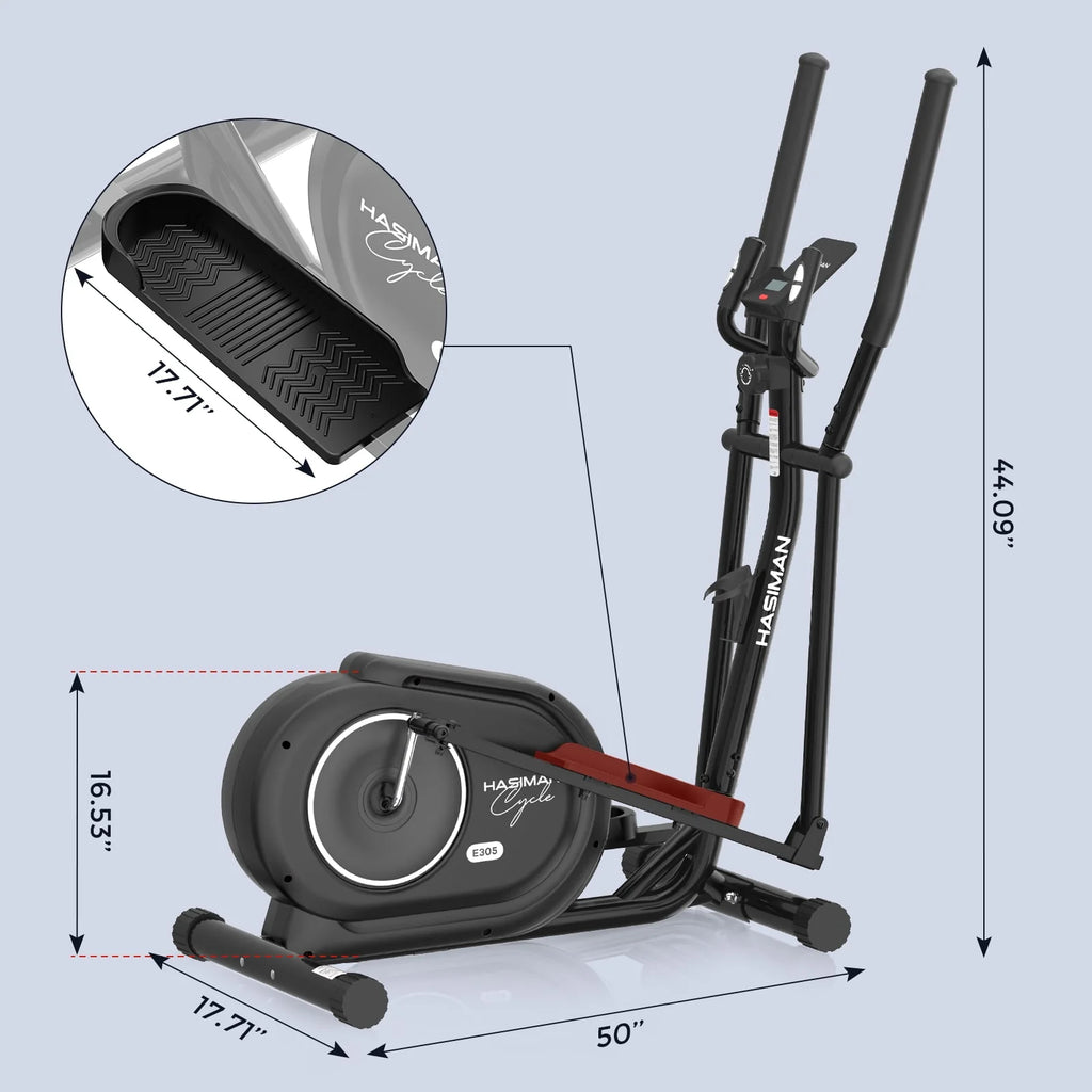 Silent Magnetic Elliptical Bike Stationary Exercise Machine R1937