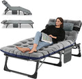 Portable Folding Camping Cot Bed with Mattress & Pillow M19637