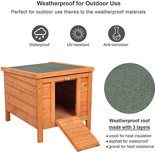 Weatherproof Wooden Cat House O530467