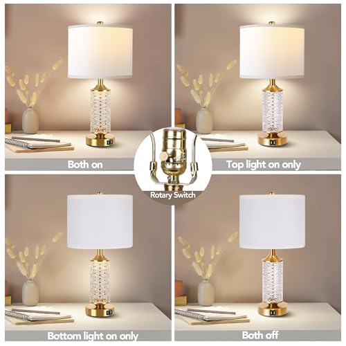 Set of 2 Table Lamps with USB Ports H19717