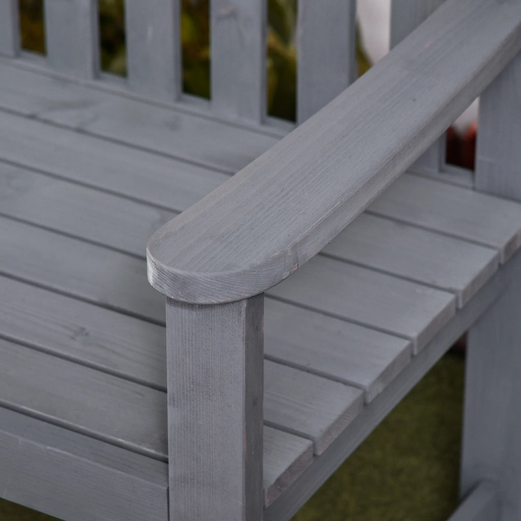 2-Person Wooden Garden Bench Patio Armchair N375374