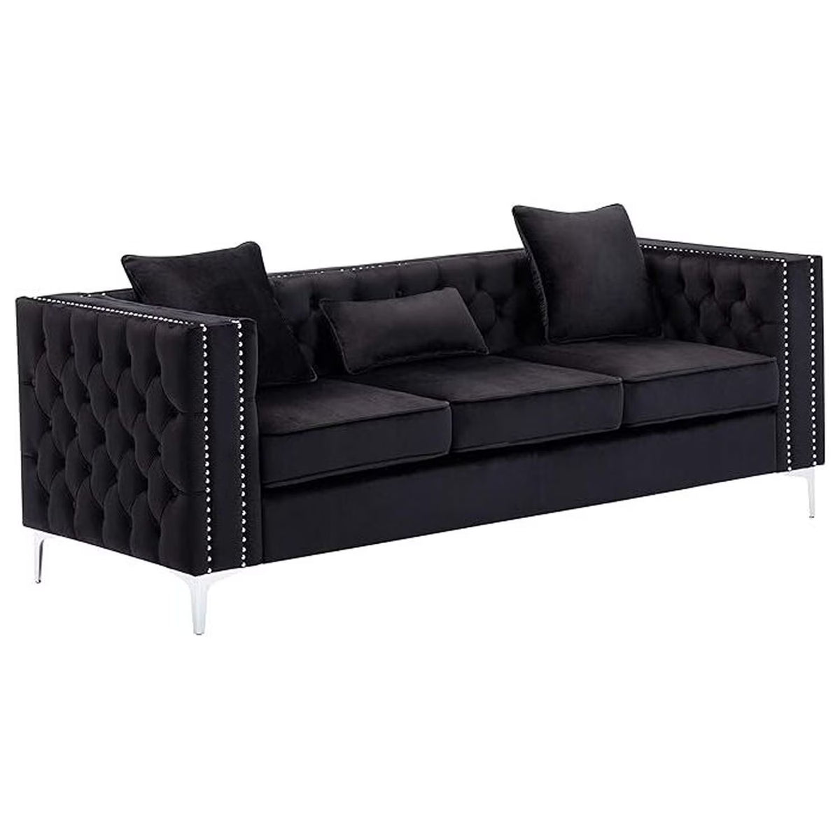 Nordic Haven Velvet Sofa W77542