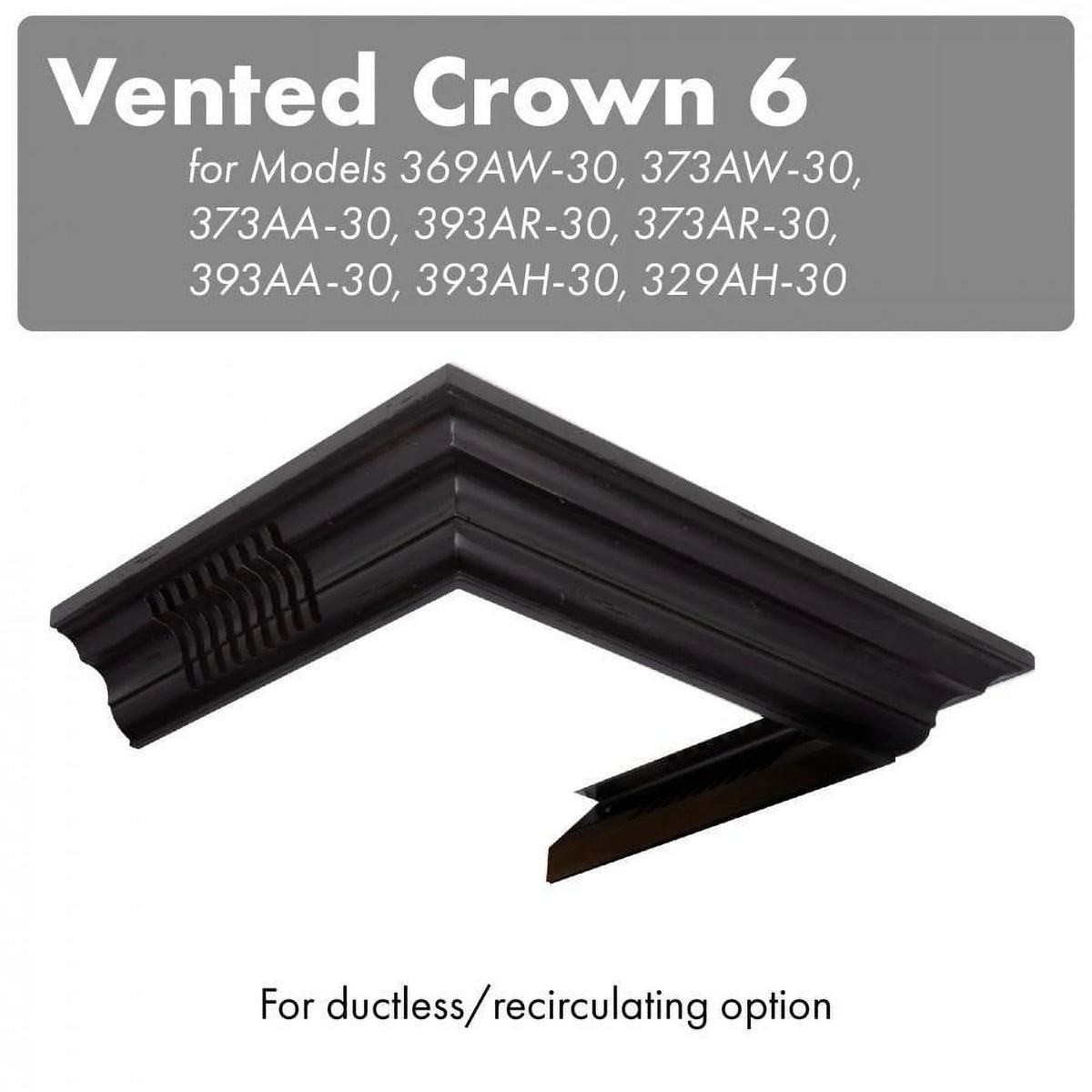 Vented Crown Molding Profile 6 for Wall Mount Range Hood T599